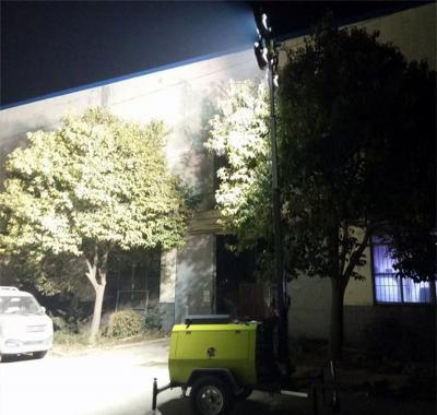 奔馬移動照明車保障客戶夜間施工